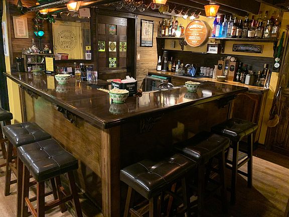 Irish Pub in basement for entertaining.
