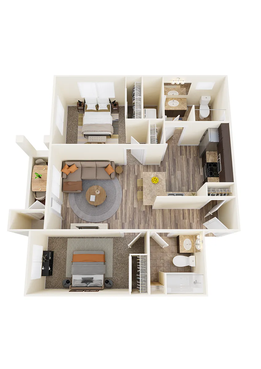 Floor plan 2 X 2 E