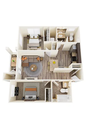 Floor plan 2 X 2 E