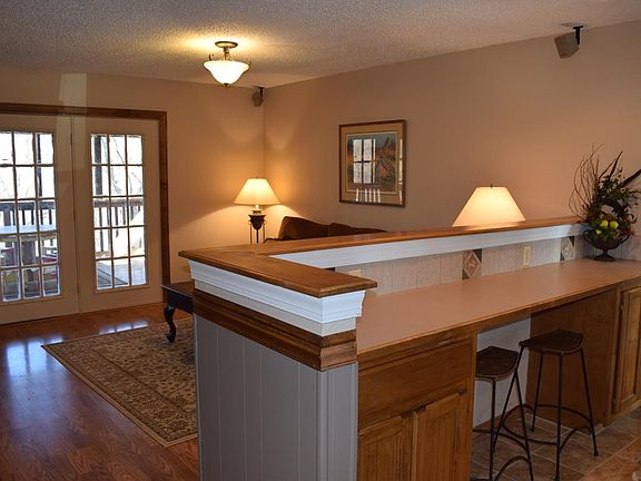 Open concept kitchen and bar