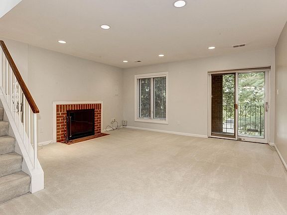 The wood burning fireplace is ideal for the upcoming fall & winter weather.