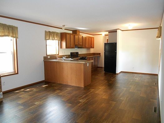 Living room and dining room