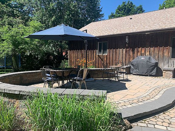 Yard looking at patio 