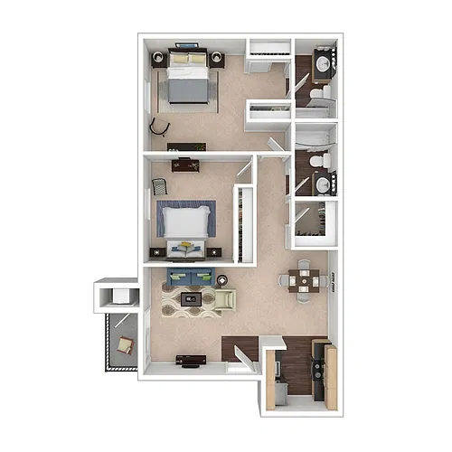 Floor plan Two Bedroom