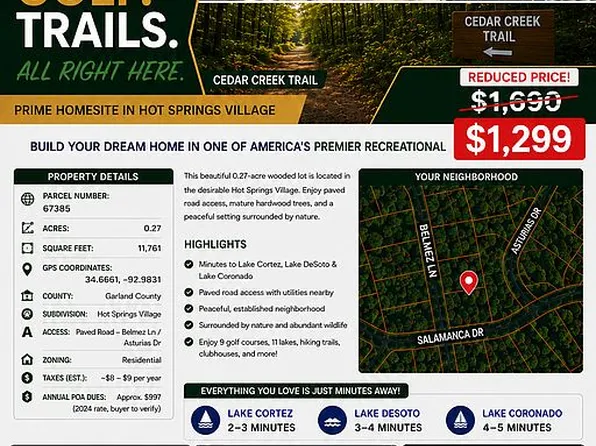 Belmez Ln, Hot Springs Village, AR 71909