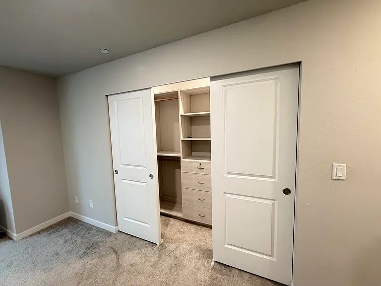 Master bedroom closets