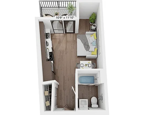 Floor plan Studio E1B