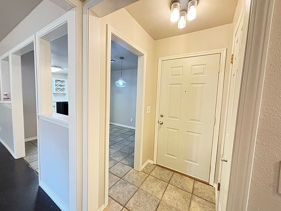 Front door and entry hall