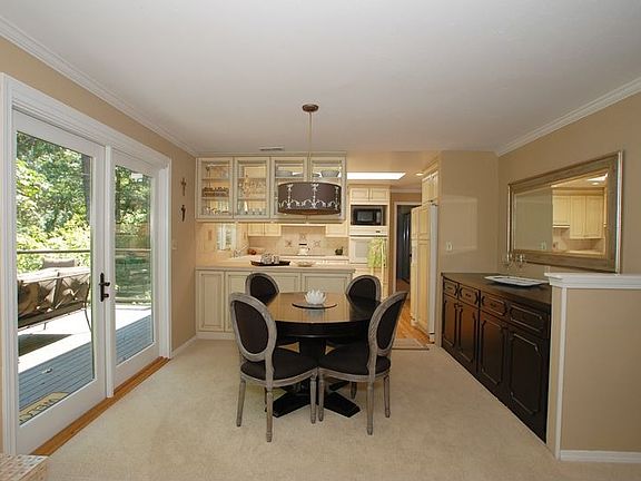 Main dining area and kitchen