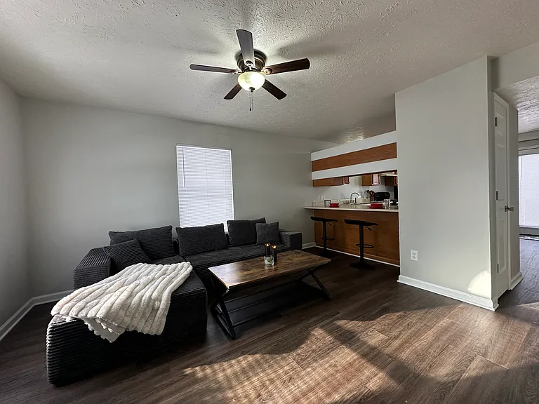 (3 Bed 1.5 Bath) Living room - Freshly painted and updated Plank flooring