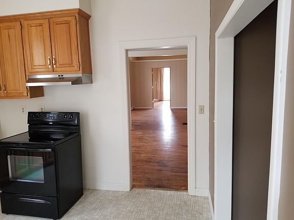 view from kitchen across house