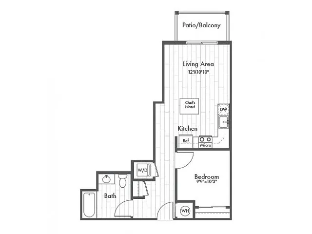 Floor plan A10 One Bedroom
