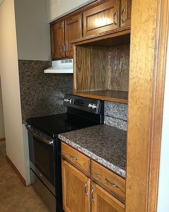 New stove and newer counters and pulls.