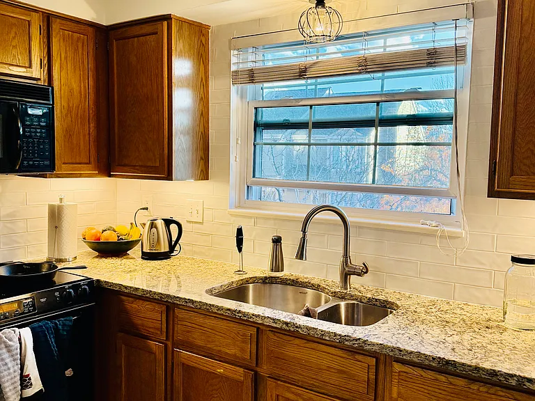 Kitchen with updated lighting
