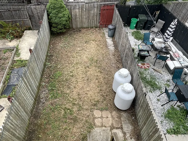 View of back yard space from 2nd floor balcony