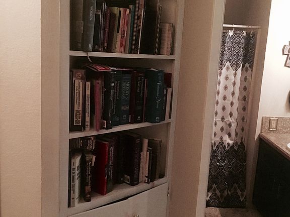 Built in book shelves