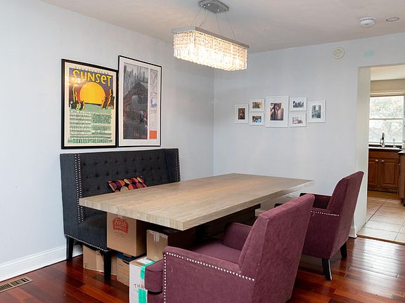 Dining room adjacent to living room and can fit a large dining table.