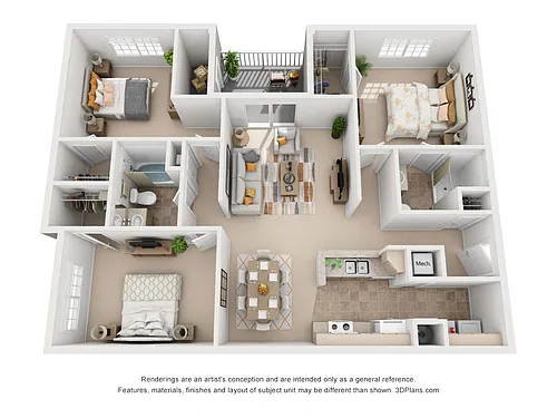 Floor plan Three Bedroom