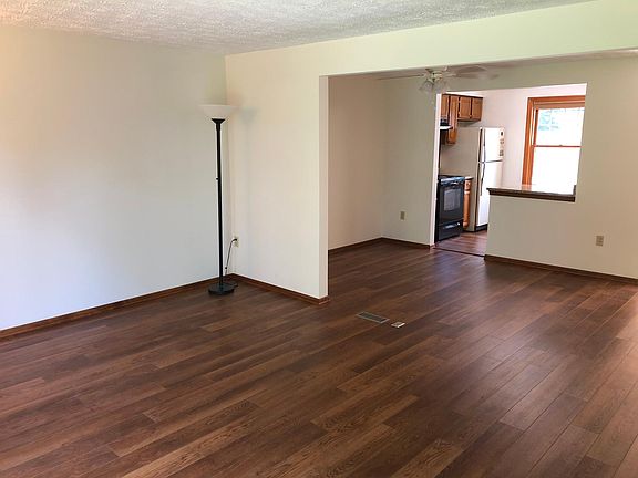 Living room into dining area