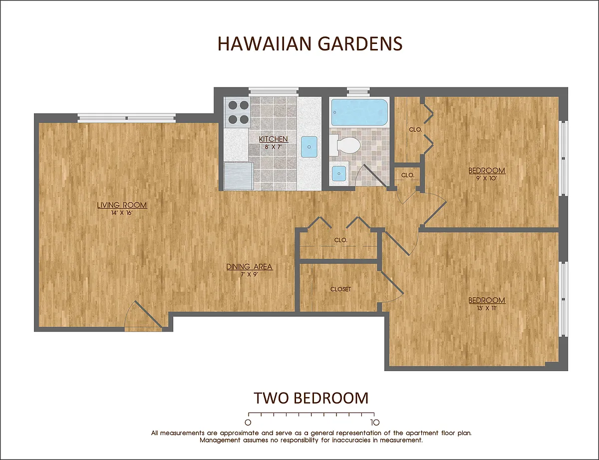 Floor plan Two Bedroom