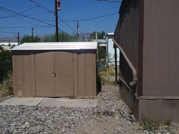 Shed in backyard