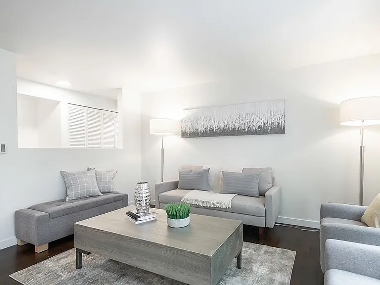Open, spacious living area with room for an oversized couch and more