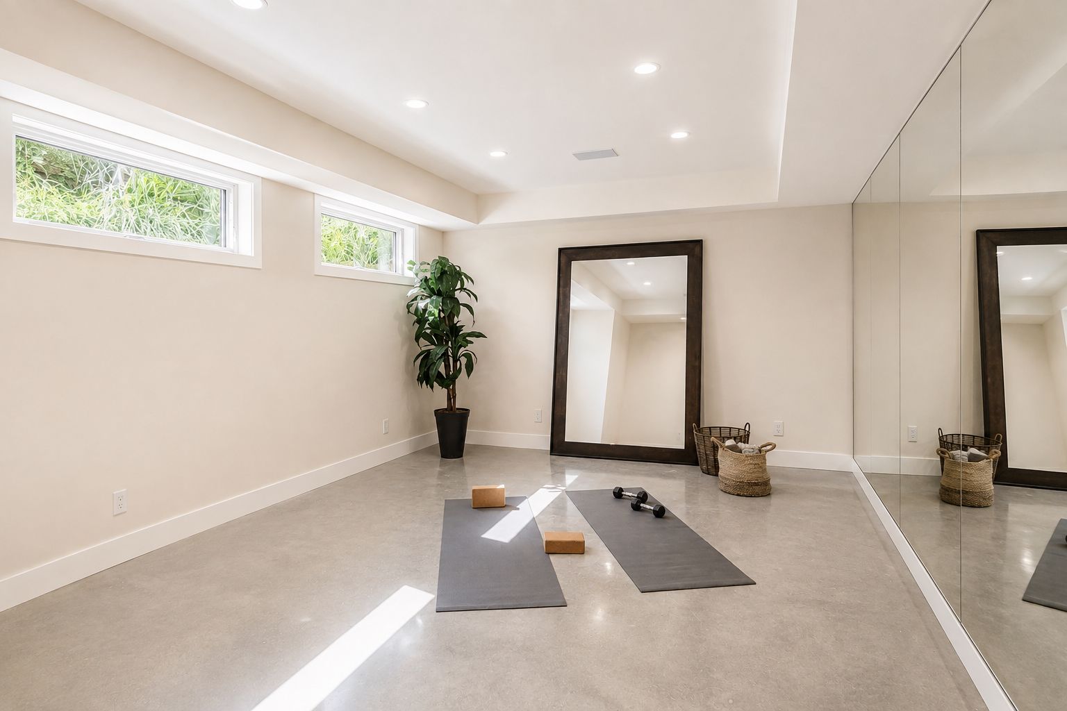 GYM LOWER LEVEL - IMAGE TAKEN FROM SIMILAR HOUSE- AI ENHANCED