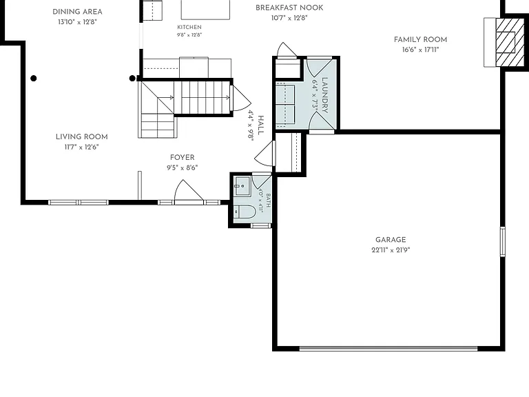 First Floor - Large open floorplan