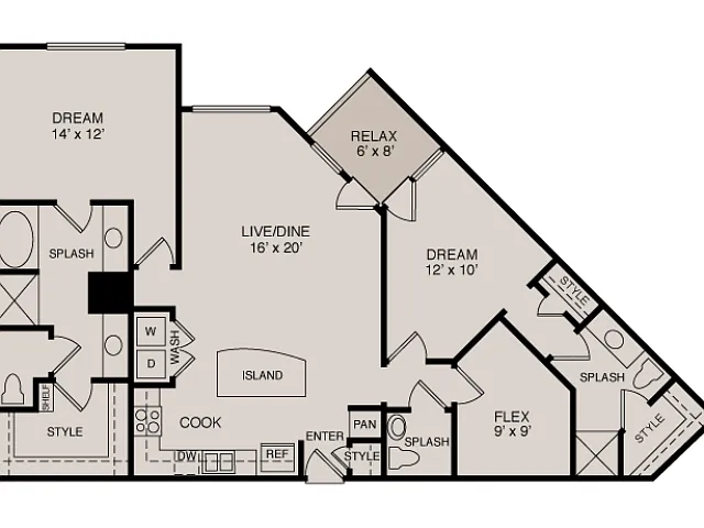 Floor plan C3 2-2.5 Study