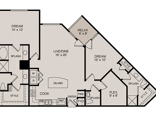 Floor plan C3 2-2.5 Study