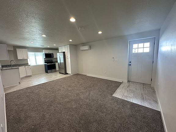 Living area and kitchen