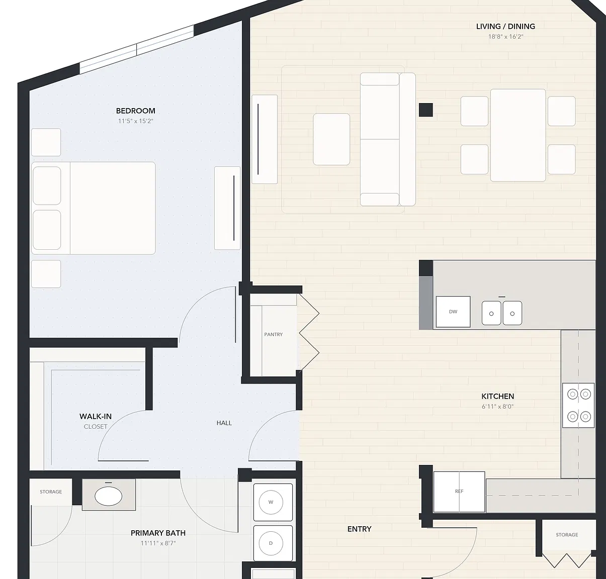 1 bed, 1.5 bath, 1096 sqft, $2,500 — Photo 4