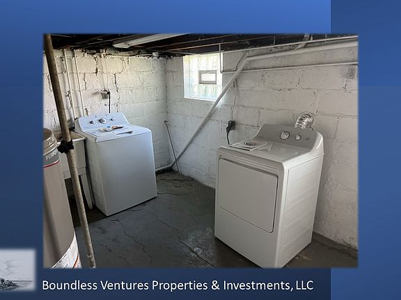 Basement includes new washer and dryer.