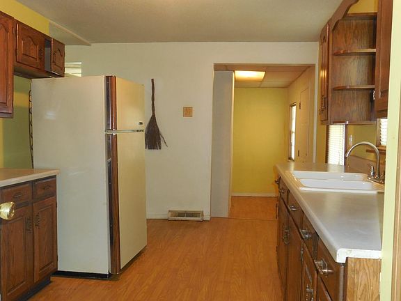 Kitchen view from basement entrance