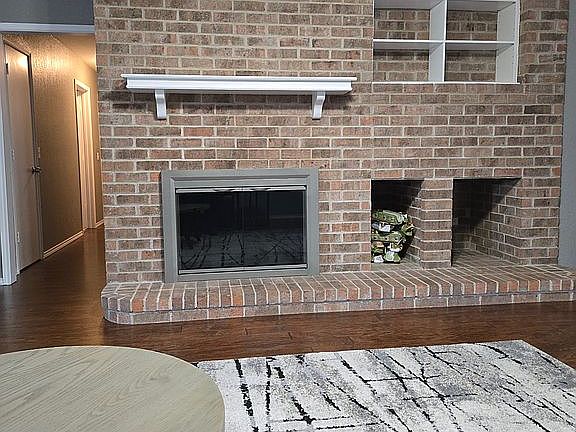 Living room fireplace