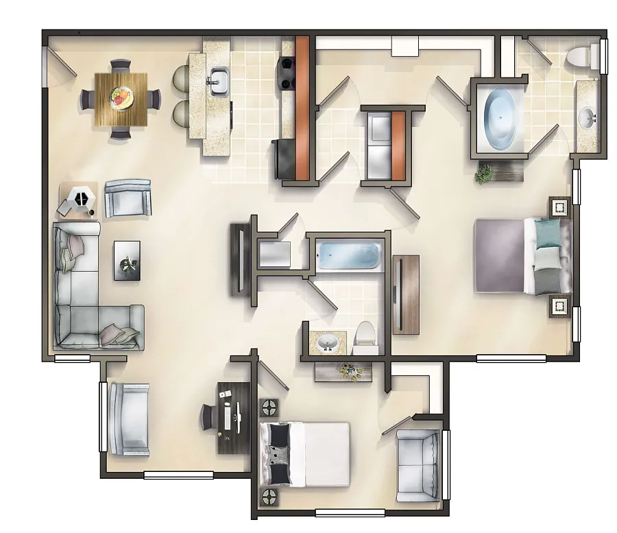 Floor plan The Cedar Sunroom