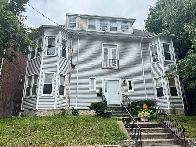 Front of the house. On busline. Off street parking available.