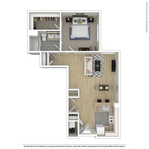 Floor plan 1 BR Orchard House