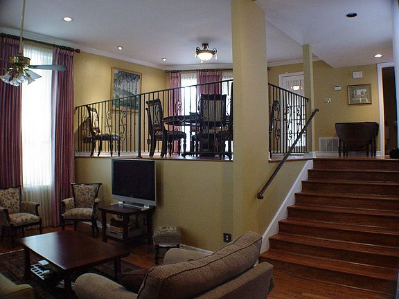 Dining area from living area