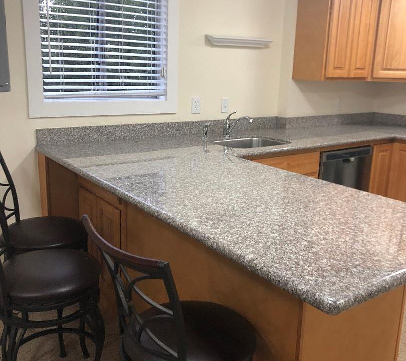 Eat in bar, granite countertops.