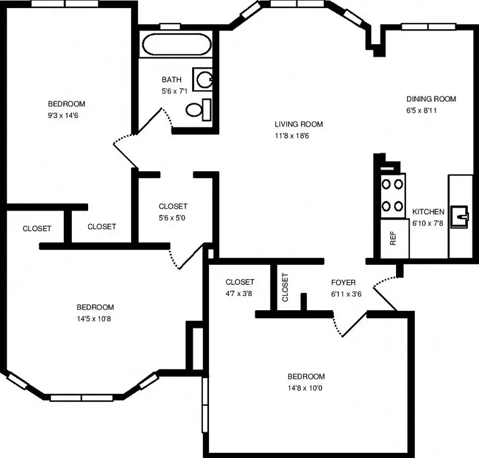 3 bed, 900 sqft, $2,936 — Photo 2