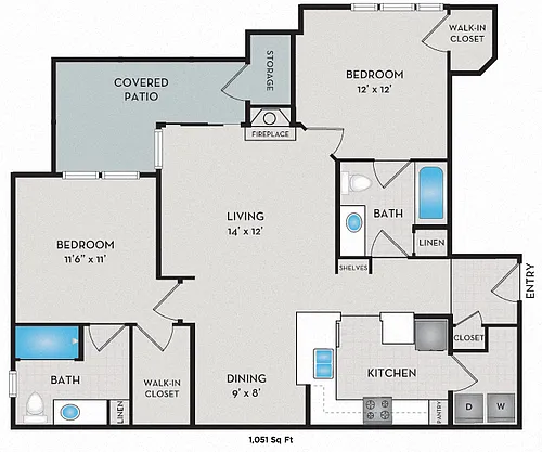 Floor plan Olympic - A2 Income Restricted