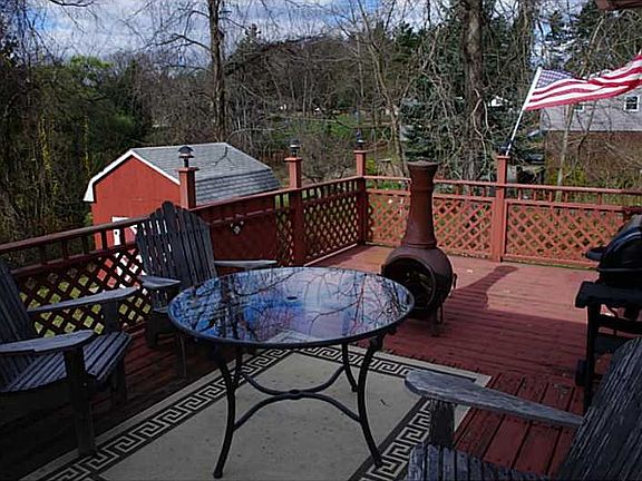 The deck in the back is great for summer cookouts!