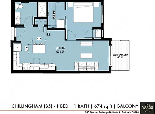 Floor plan The Yards - Chillingham (B5)