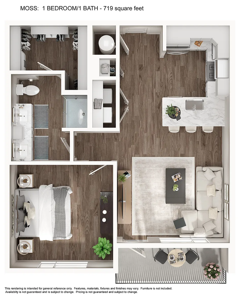 Floor plan 1x1 Moss