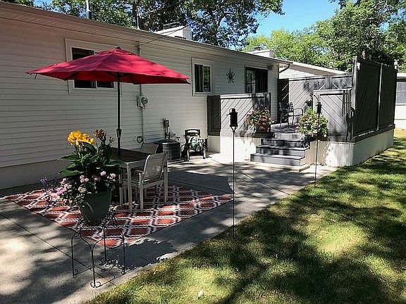Patio in back of house