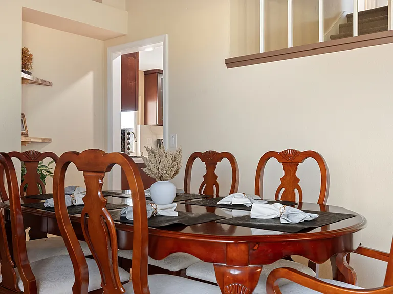 Cozy dining space for 6 _ perfect for family meals.