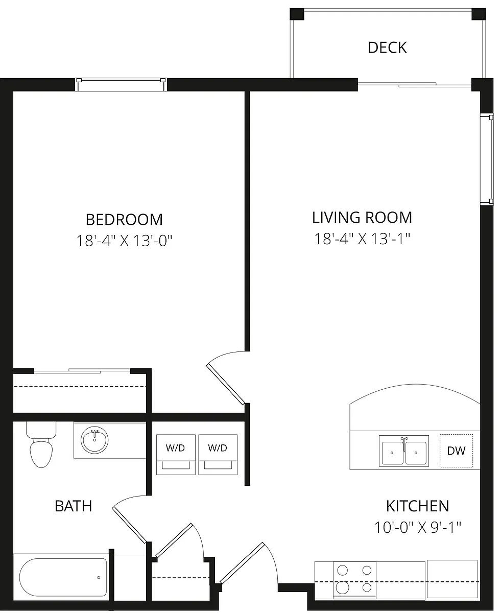Floor plan 1x1 Harvest Prairie