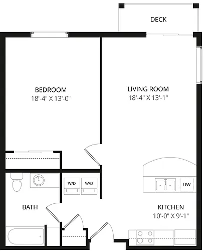 Floor plan 1x1 Harvest Prairie