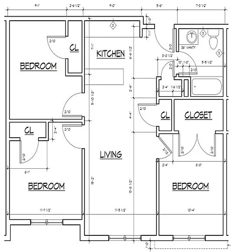 Floor plan 3 bedroom